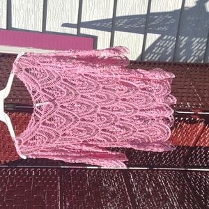 Summer pull over crochet top .
